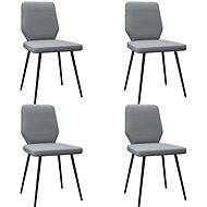 Dining chairs 4 pcs light gray textile - Dining Chair