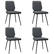 Dining chairs 4 pcs dark gray textile - Dining Chair