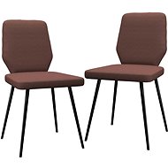 Dining chairs 2 pcs brown textile - Dining Chair