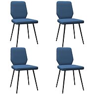 Dining chairs 4 pcs blue textile - Dining Chair