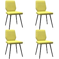 Dining chairs 4 pcs lime yellow textile - Dining Chair