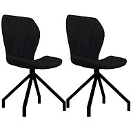 Dining chair 2 pcs black faux leather - Dining Chair