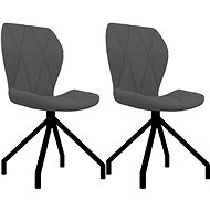 Dining chair 2 pcs gray faux leather - Dining Chair