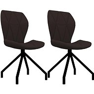 Dining chair 2 pcs brown faux leather - Dining Chair