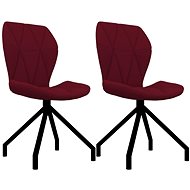 Dining chair 2 pieces burgundy faux leather - Dining Chair