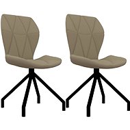 Dining chair 2 pcs cappuccino faux leather - Dining Chair