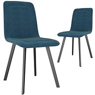 Dining chairs 2 pcs blue velvet - Dining Chair