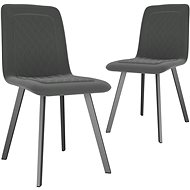 Dining chairs 2 pcs gray velvet - Dining Chair