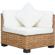 Corner Sofa with Cushions Natural Rattan 286279 - Garden Sofa