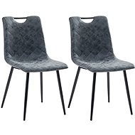 Dining chair 2 pcs black faux leather - Dining Chair