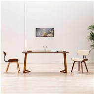Dining chairs 2 pcs cream bent wood and artificial leather - Dining Chair
