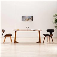 Dining chairs 2 pcs gray bent wood and textile - Dining Chair