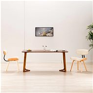 Dining chairs 2 pcs cream bent wood and artificial leather - Dining Chair