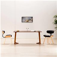Dining chairs 2 pcs black bent wood and artificial leather - Dining Chair