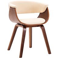 Dining chair cream bent wood and artificial leather - Dining Chair