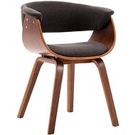 Dining chair gray bent wood and textile - Dining Chair