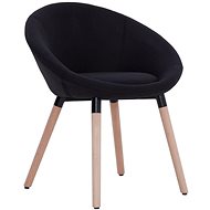 Dining chair black textile - Dining Chair