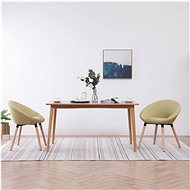 Dining chairs 2 pcs green textile - Dining Chair
