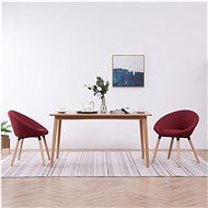 Dining chairs 2 pcs burgundy textile - Dining Chair