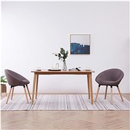 Dining chairs 2 pcs taupe textile - Dining Chair