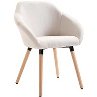Dining chair cream textile - Dining Chair