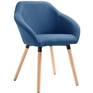 Dining chair blue textile - Dining Chair