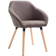 Dining chair taupe textile - Dining Chair
