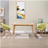Dining chairs 2 pcs green textile - Dining Chair