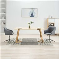 Swivel dining chairs 2 pcs light gray textile - Dining Chair