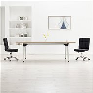 Dining chairs 2 pcs black textile - Dining Chair