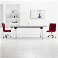 Dining chairs 2 pcs burgundy textile - Dining Chair