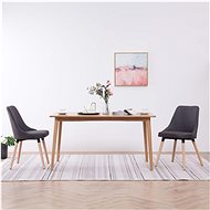 Dining chairs 2 pcs dark gray textile - Dining Chair