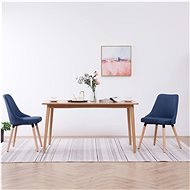 Dining chairs 2 pcs blue textile - Dining Chair
