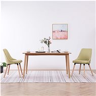 Dining chairs 2 pcs green textile - Dining Chair