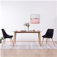 Dining chairs 2 pcs black textile - Dining Chair