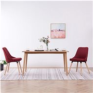 Dining chairs 2 pcs burgundy textile - Dining Chair