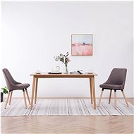 Dining chairs 2 pcs taupe textile - Dining Chair