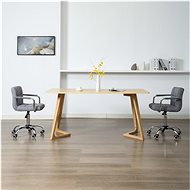 Swivel dining chairs 2 pcs light gray textile - Dining Chair