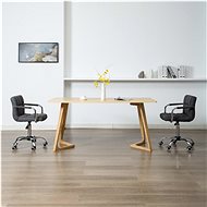 Swivel dining chairs 2 pcs dark gray textile - Dining Chair