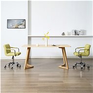 Swivel dining chairs 2 pcs green textile - Dining Chair