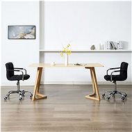 Swivel dining chairs 2 pcs black textile - Dining Chair