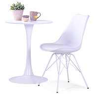 Dining chair 4 pcs white faux leather - Dining Chair