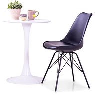 Dining chair 2 pcs black faux leather - Dining Chair