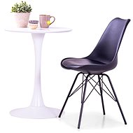 Dining chair 4 pcs black faux leather - Dining Chair