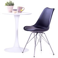 Dining chair 4 pcs black faux leather - Dining Chair