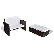 Garden sofa polyratan brown 43070 - Garden Sofa