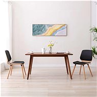 Dining chair 2 pcs black faux leather - Dining Chair