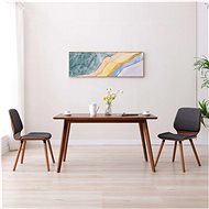 Dining chairs 2 pcs gray textile - Dining Chair