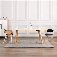 Dining chairs 2 pcs bent wood and artificial leather - Dining Chair