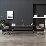 Swivel dining chair taupe textile - Dining Chair